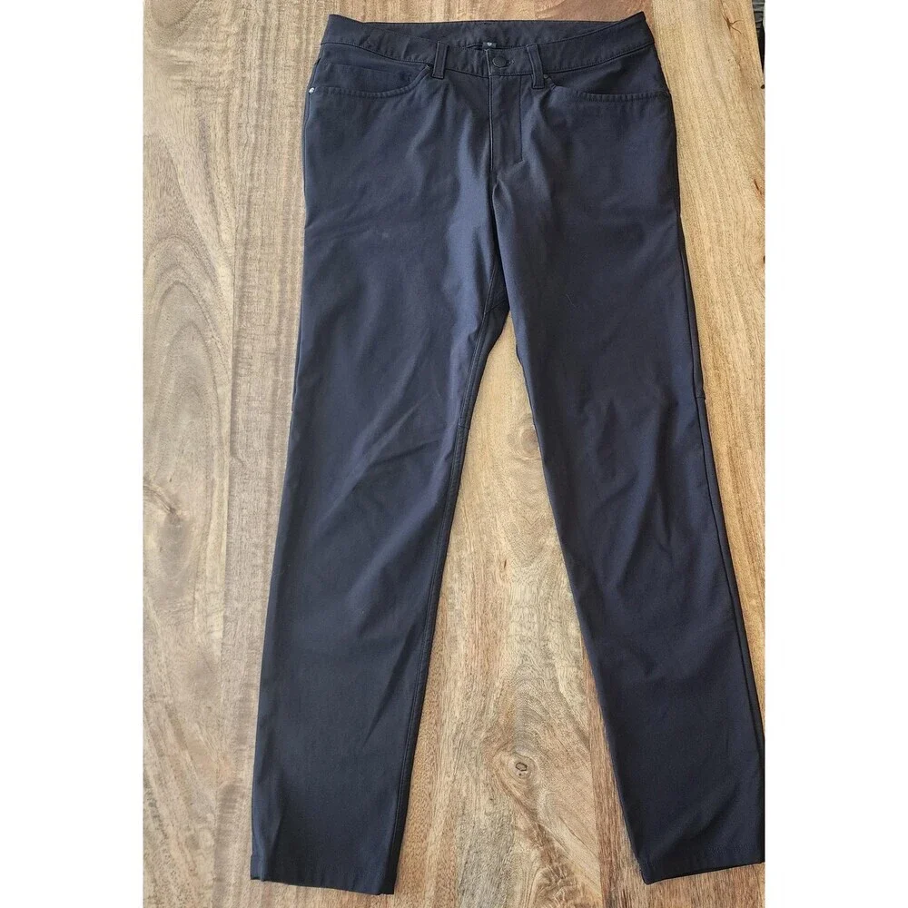 Lululemon Pants Mens 30 Black Chino ABC 5 Pocket Technical Stretch Casual Travel